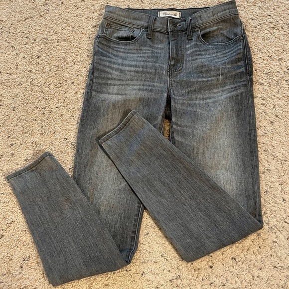 Madewell 26 9” High Riser Skinny Skinny Jeans Gray Wash - Picture 1 of 10